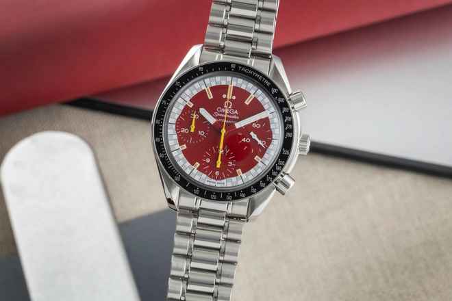  Omega Speedmaster Reduced Michael Schumacher Chronograph Ref. 3510.61.00 B&P 