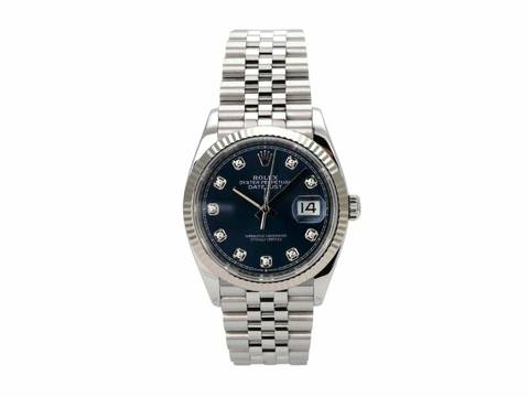  Rolex Datejust 36 Oystersteel / Weißgold 126234 Blau DIA Jubile-Band 