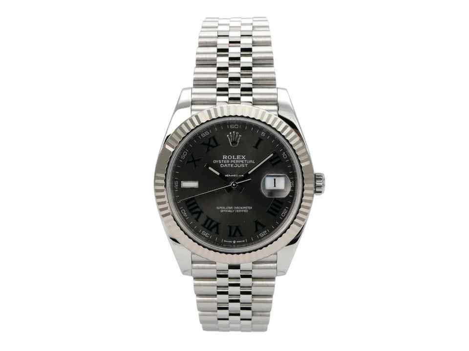  Rolex Datejust 41 Ref. 126334 Rhodium Römisch Jubile-Band 