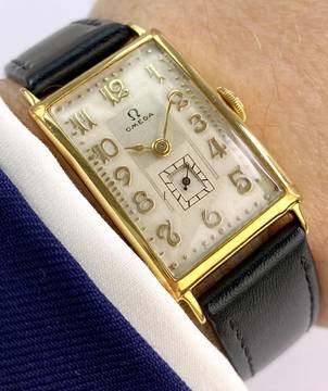  Omega Classic Serviced Vintage Art Deco Tank 22 x 39mm Gold Plated 