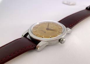 Thumbnail von Omega Seamaster Vintage ref 2759 Tropical Dial Calatrava FAT LUGS 2761