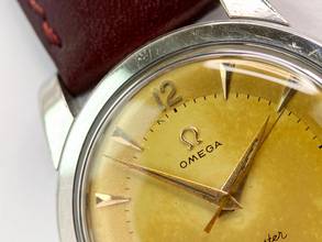 Thumbnail von Omega Seamaster Vintage ref 2759 Tropical Dial Calatrava FAT LUGS 2761