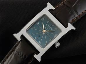 Thumbnail von Hermès Heure H Ref.HH1.210 2010 Full Set seht gut Vintage Heure H