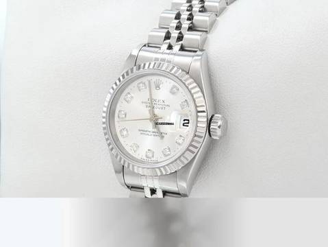  Rolex Lady-Datejust Stahl Weissgold 750 Diamanten Automatik Gold Damen Stainless Steel 18kt White Gold Jubilé-band Chronometer Oyster 