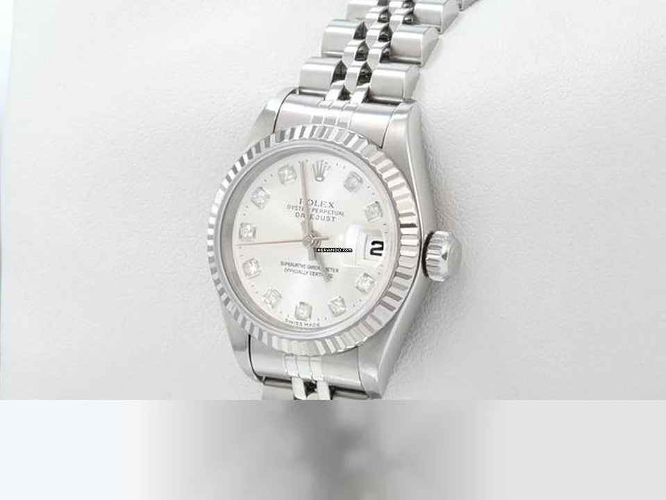  Rolex Lady-Datejust Stahl Weissgold 750 Diamanten Automatik Gold Damen Stainless Steel 18kt White Gold Jubilé-band Chronometer Oyster 