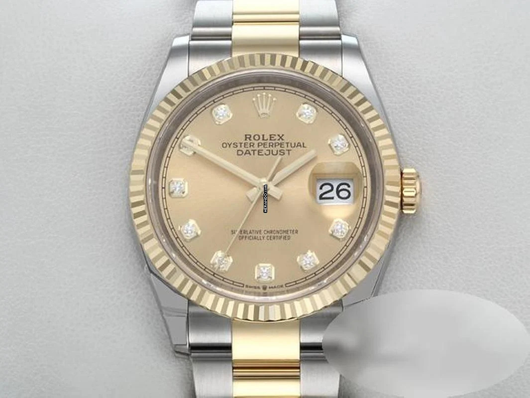  Rolex Datejust 36 126233 2024 Edelstahl Gelbgold 750 Diamanten Automatik Stahl Stainless Steel 18kt Yellow Gold Oyster-band Chronometer 