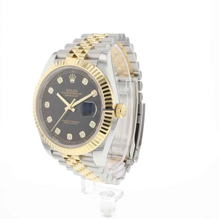  Rolex Datejust 41 Steel Gold Jubilee Black Diamond Dial 