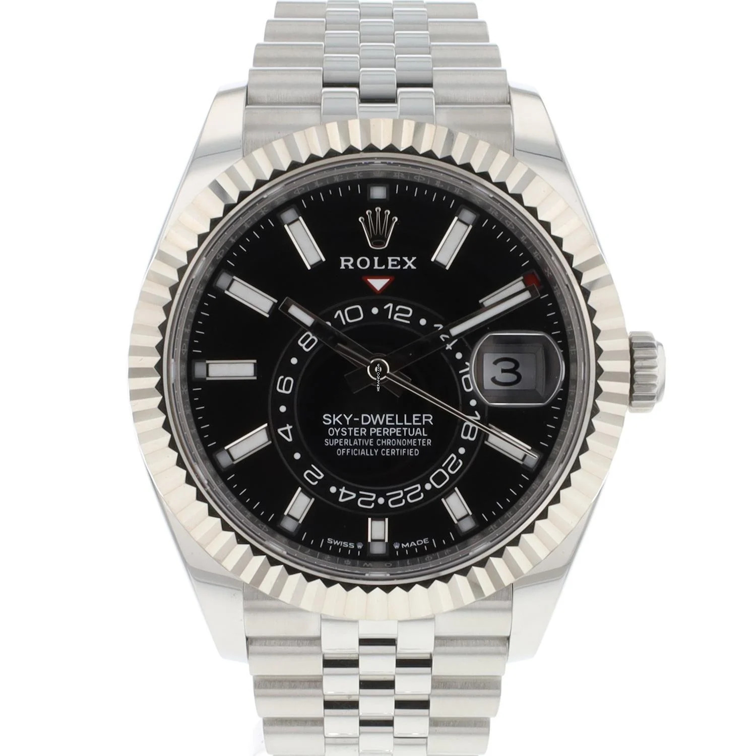 Rolex Sky-Dweller Steel Jubilee Black Dial