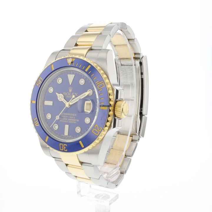  Rolex Submariner Date Steel/Gold Blue Diamond Dial 