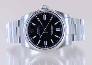 Thumbnail von Rolex Oyster Perpetual schwarz Dial Rehaut black 41mm 134300 B+P