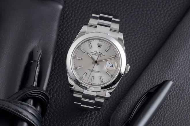  Rolex Datejust 41 Silver Dial Edelstahl Automatik Herrenuhr Ref. 126300 