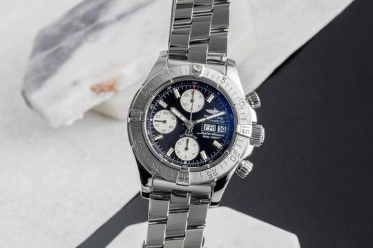  Breitling Superocean Chronograph II Stahl Automatik Herrenuhr Ref. A13340 B&P 2006 