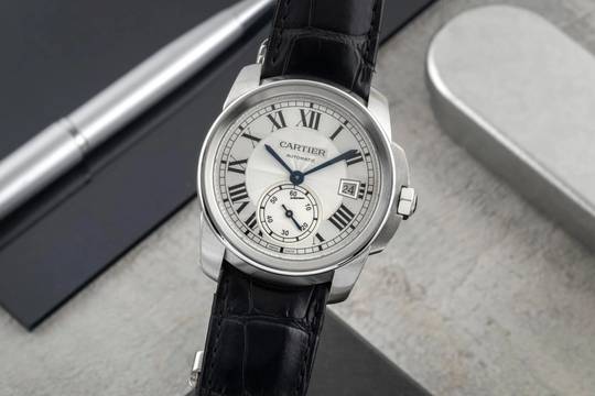  Cartier Calibre de Cartier 38 Stahl Automatik Ref. WSCA0003 3756 B&P 2016 