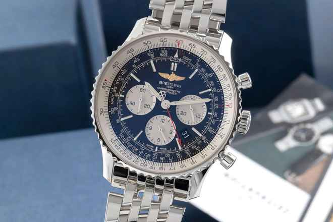  Breitling Navitimer 1 B01 Chronograph 46 Automatik Stahl Ref. AB012721/BD09 B&P 