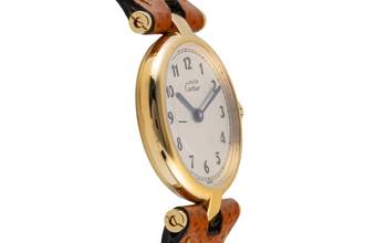 Thumbnail von Cartier Vendome must Vendome Louis Cartier SM Vermeil 925 Silber Damenuhr Ref. W1005354