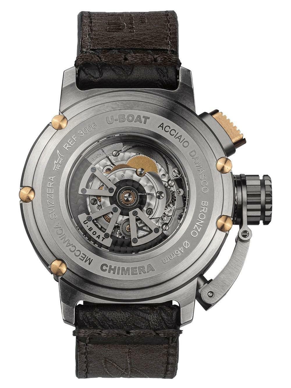  U-Boat Chimera 3006 Herrenuhr Chimera Bronze Damasco Automatik 46mm 10ATM 
