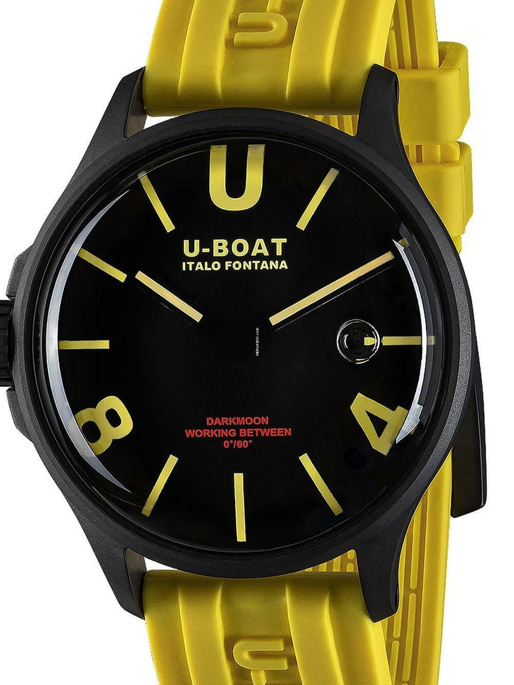  U-Boat 9522/A Darkmoon Yellow IPB Herrenuhr 44mm 5ATM 