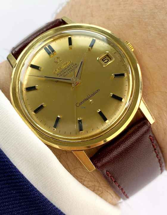  Omega Constellation Solid Gold Vollgold De Luxe Vintage Automatic Automatik ref 168004 168004 
