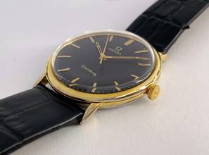 Thumbnail von Omega Genève Serviced Geneve Vintage Black Restored Dial 131019 131019