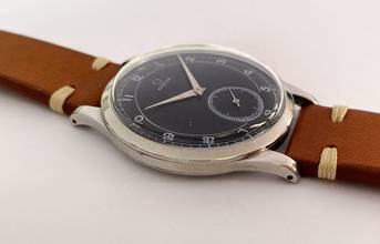 Thumbnail von Omega Classic Oversize Jumbo Vintage Black Restored Sector Dial 38mm 2609 2609