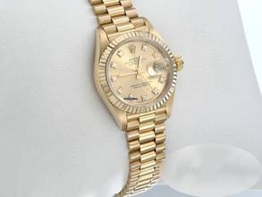 Thumbnail von Rolex Lady-Datejust Gelbgold 750 Diamanten Automatik 18kt Yellow Gold Damen President-band Chronometer Oyster