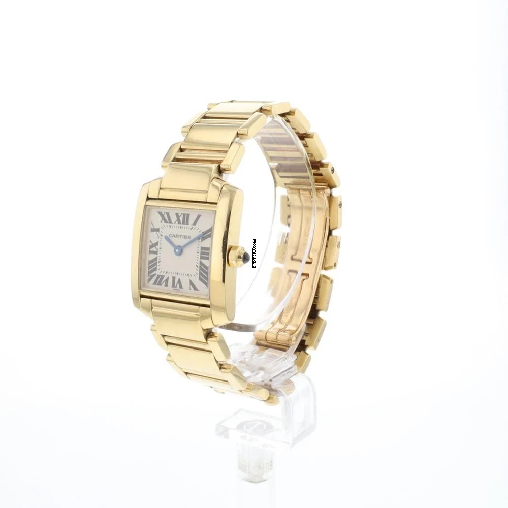 Cartier Tank Française PM Yellow Gold Quartz 