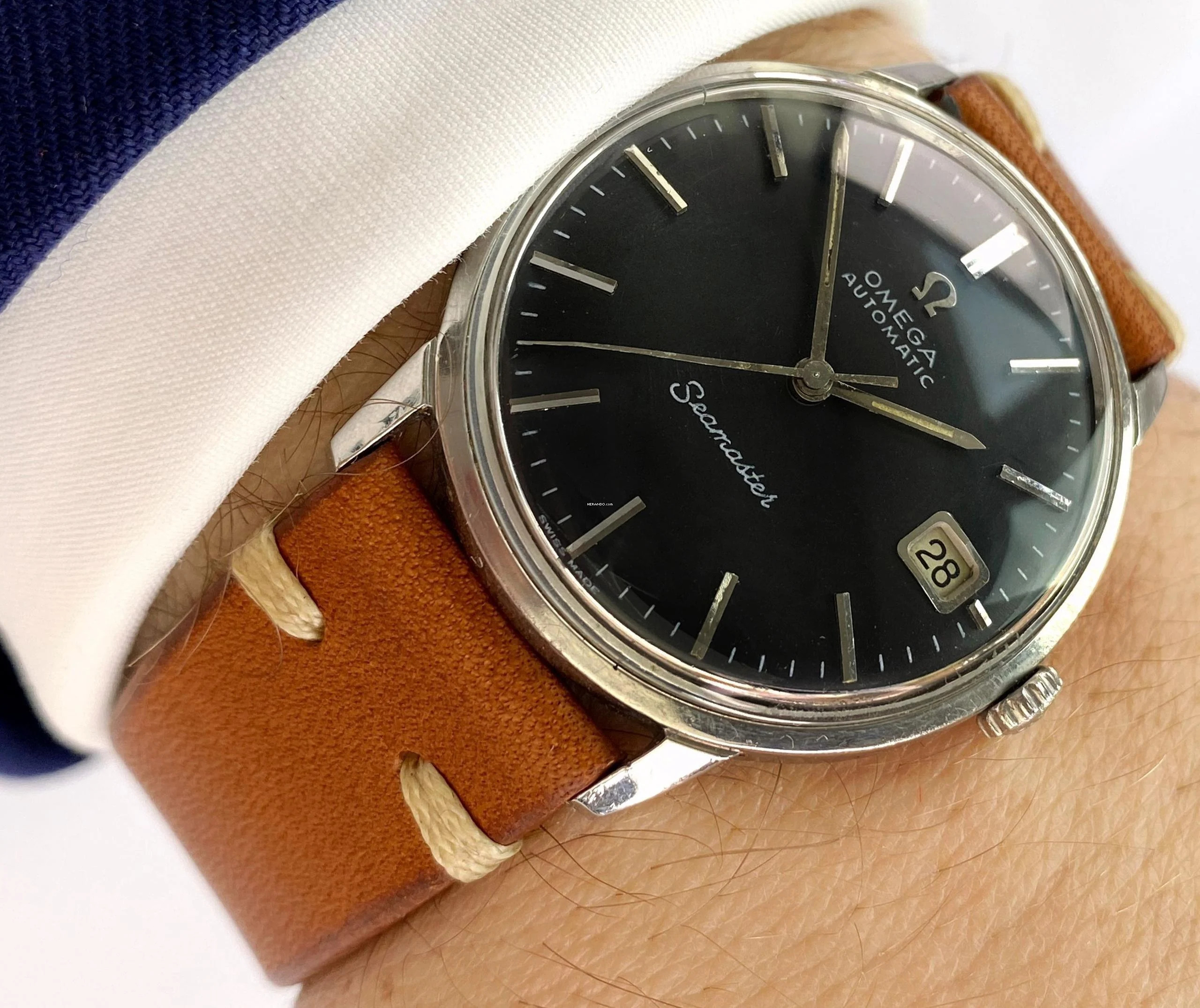 Omega Seamaster Vintage Automatic Automatik ref 166001 Black Restored Dial 166001