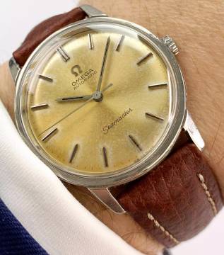  Omega Seamaster Serviced Seamaster Vintage Automatic Automatik ref 165.002 Cream Dial 165002 