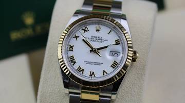 Thumbnail von Rolex Datejust 36 Steel Gold - White Roman - New - Fullset - 12/2025
