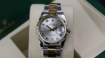 Thumbnail von Rolex Datejust 36 Steel Gold - Silber XIIV - New - Fullset - 07/2021