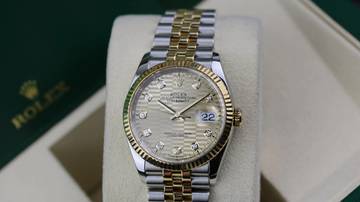 Thumbnail von Rolex Datejust 36 Steel Gold - Motif Diamond - like New - Fullset - 04/2023