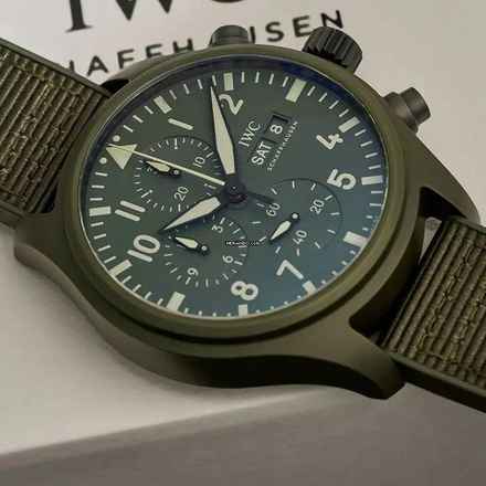  IWC Fliegeruhr Chronograph Top Gun Pilot's Watch Chronograph TOP GUN Edition «Woodland» NEW FULL SET 