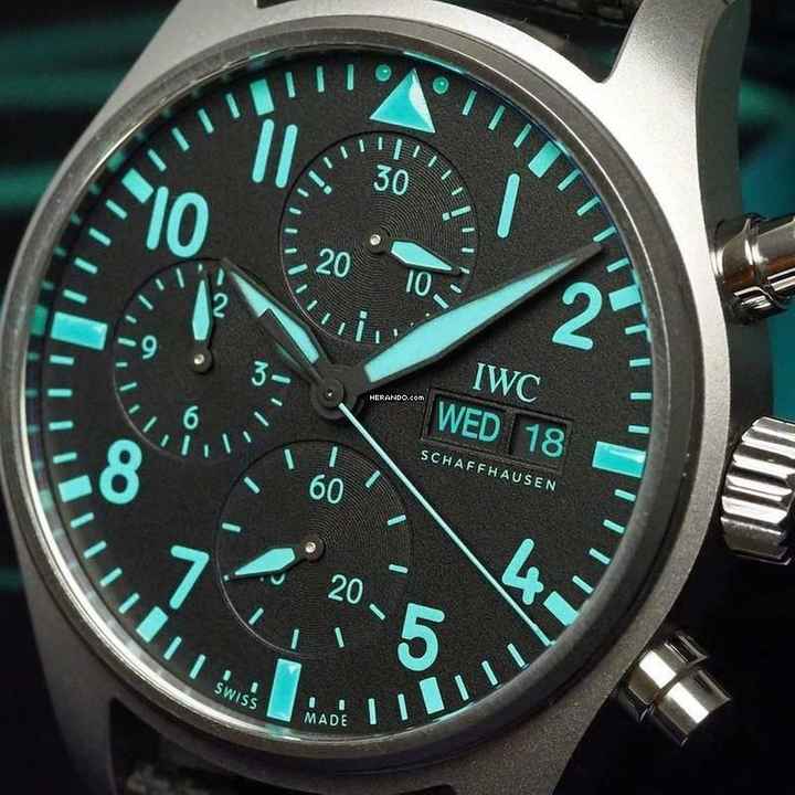  IWC Fliegeruhr Chronograph Pilot Chronograph NEW FULL SET 