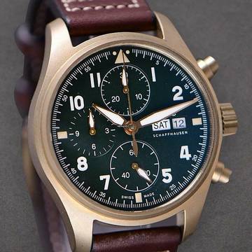  IWC Fliegeruhr Spitfire Chronograph Pilot Spitfire Chronograph NEW FULL SET 