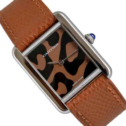  Cartier Tank Solo 3170 Panthère Leopard dial very rare 