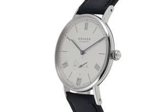 Thumbnail von NOMOS Ludwig 38 Handaufzug Datum Edelstahl Herrenuhr Glasboden Ref. 231 Klassiker