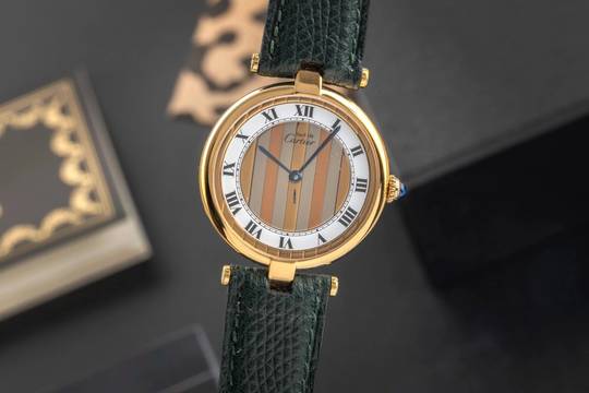  Cartier Trinity Vendome LC GM Vermeil 925 Silber Trinity Dial Medium Size Ref. 590003 