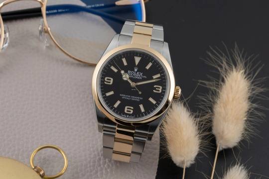  Rolex Explorer 36 Oystersteel / Gold Automatik Herrenuhr Ref. 124273 