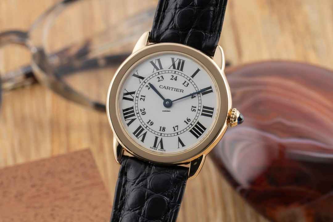  Cartier Ronde Solo de Cartier Lady Ronde Solo 18K (0,750) Gold/Stahl Damenuhr Ref. W6700355 