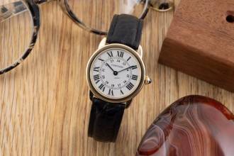 Thumbnail von Cartier Ronde Solo de Cartier Lady Ronde Solo 18K (0,750) Gold/Stahl Damenuhr Ref. W6700355