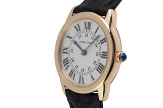 Thumbnail von Cartier Ronde Solo de Cartier Lady Ronde Solo 18K (0,750) Gold/Stahl Damenuhr Ref. W6700355