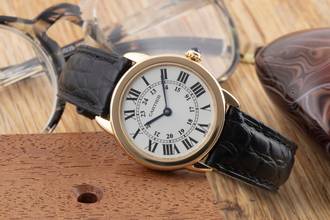 Thumbnail von Cartier Ronde Solo de Cartier Lady Ronde Solo 18K (0,750) Gold/Stahl Damenuhr Ref. W6700355