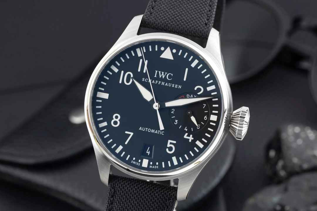  IWC Große Fliegeruhr Schaffhausen Big Pilot 7 Days Automatik Stahl Herrenuhr Ref. IW500401 