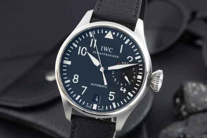  IWC Große Fliegeruhr Schaffhausen Big Pilot 7 Days Automatik Stahl Herrenuhr Ref. IW500401 