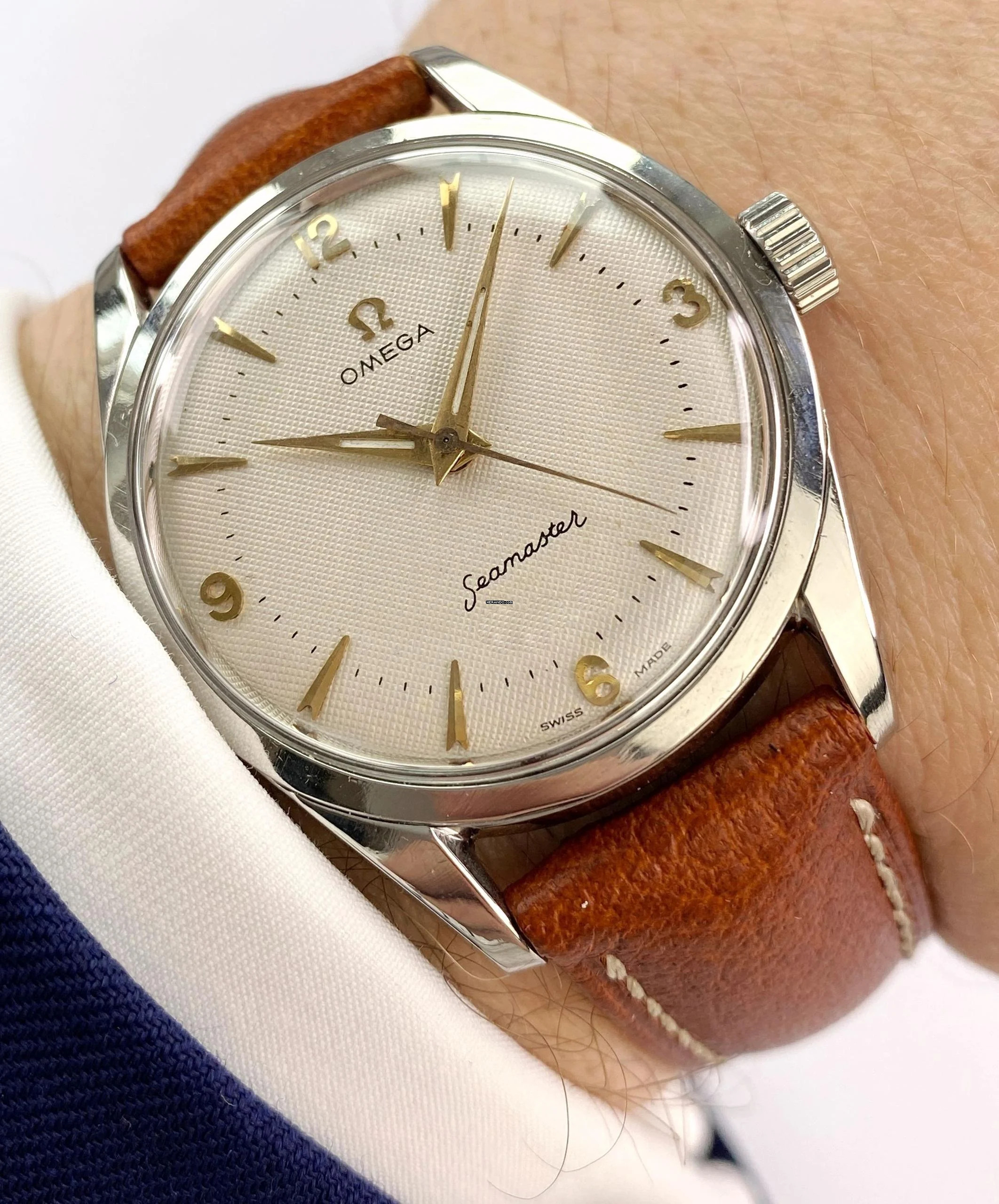 Omega Seamaster Serviced Seamaster Honeycomb Dial 36mm Vintage ref 2938 2938