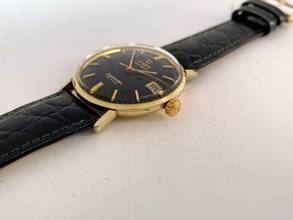 Thumbnail von Omega Seamaster DeVille Serviced Seamaster De Ville Vintage Automatic Automatik Black Gilt Dial