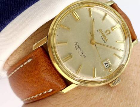  Omega Seamaster DeVille De Ville Vintage Automatic Automatik Linen Dial 