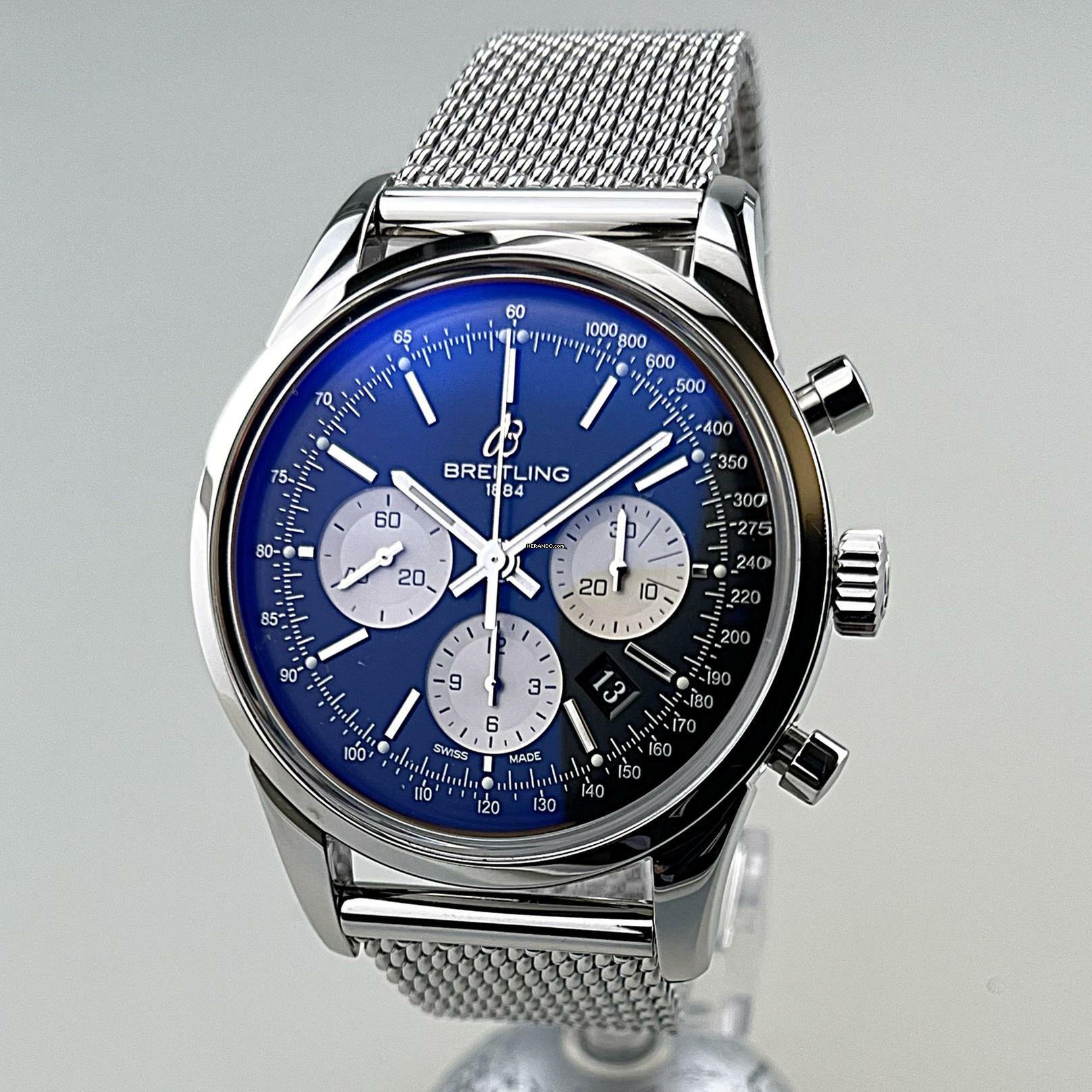 Breitling Transocean Chronograph Caliber 01 limited Edition XXXX/2000 Ref. AB0151-018 Stahl Stahl Full Set NOS ungetragen (teilverklebt) EK 06/2011 Erstbesitz 
