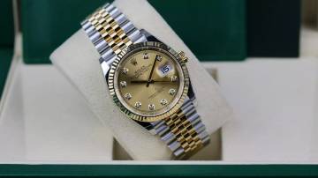 Thumbnail von Rolex Datejust 36 Steel Gold - Champagne Diamond - like New - Fullset - 2023
