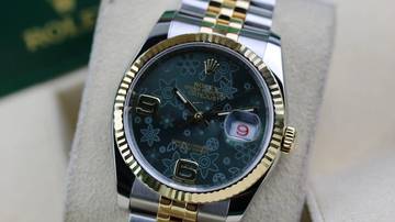 Thumbnail von Rolex Datejust 36 Steel Gold - Green Floral - like New - Fullset - 08/2015